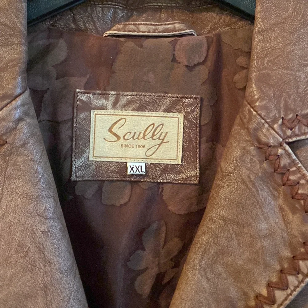 Scully Brown Leather Jacket; Size XXL - Picture 2 of 13